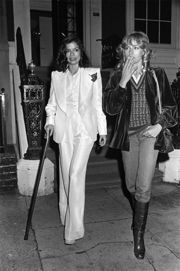 Bianca Jagger Le Smoking