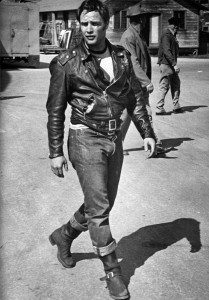 Marlon Brando rocks some biker style in the 1953 film The Wild One.