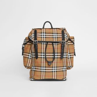 burberry check backpack