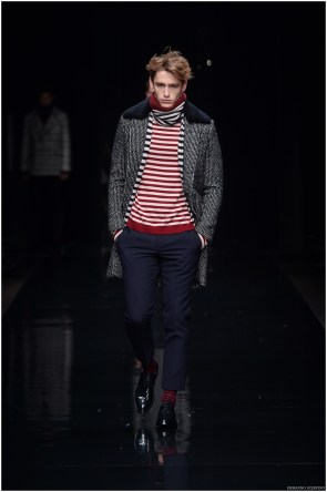 ermanno scervino model with striped top and socks