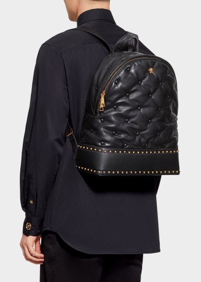 versace deep button backpack